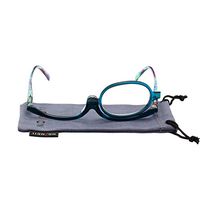 LianSan Readers Magnifying Makeup Glasses Flip Down Lens Folding Cosmetic Womens Make Up Reading Glasses L3660(+2.50,BLUE)