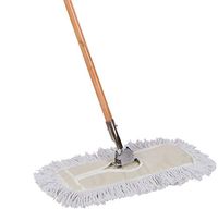 Tidy Tools 18 inch Cotton Dust Mop - 18'' X 5'' Wide Mop Head with Cut Ends (63 Inch Wood Handle)