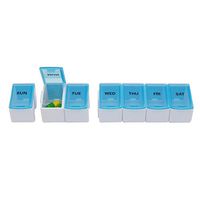 HRX Package Detachable Pill Organizer, Portable Single Daily Pill Box Case Container with Separable 7 compartments
