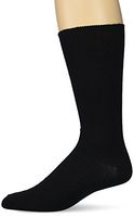 Black Diabetic Socks for Men by Sugar Free Sox Mens Diabetic Socks Mid-Calf Ribbed 3 Pack | Improve Foot Health Comfort Circulation | Seamless Toe | Non-Binding Top | Sock Size 10-13