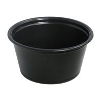 DCC200PCBLK - Dart 200PCBLK 2 Ounce Black Plastic Conex Portion Container