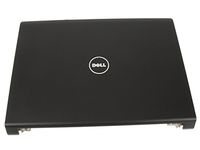 J411J - Dell Studio 1735 1737 17" LCD Back Cover Lid Top Plastic with Hinges - Jet Black - J411J