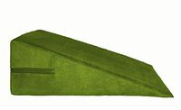 Micro-Suede Bed Wedge Support Pillow, Acid Reflux Therapeutic Foam Nick, Back and Legs Foam Wedge (18" X 18" X 8") SAGE
