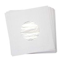 100 White Polylined 7-inch 45rpm / 45 RPM/Singles Sleeves Vinyl Record Inner 7in Poly-Lined Paper