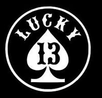 KEEN Lucky 13 Tattoo Vinyl Decal Sticker|Cars Trucks Vans Walls Laptops|White|5 in|KCD584