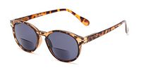 Readers.com Reading Sunglasses: The Drama Bifocal Reading Sunglasses Plastic Round Style for Men and Women - Dark Tortoise with Smoke, 2.50
