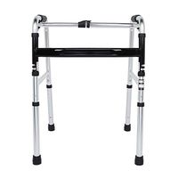 Adjustable Elderly Walker, Aluminum Alloy 158kg Load Bearing Four-Legged Adjustable Folding Elderly Walker Auxiliary Walking Stick