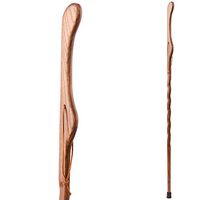 Brazos Trekking Pole Hiking Stick for Men and Women Handcrafted of Lightweight Wood and made in the USA, Red Oak,  58 Inches