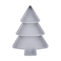 Meidexian888 Creative Fruit Plate,Small Tree Shape Grid Snack Plate Candy Dish Melon Seeds Dried Fruit Box Lazy Snack Box (Gray)