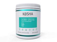 Kosha Organics Skinny Greens Organic Greens Superfood Immunity Powder. Best Tasting Organic Green Juice Super Food with 20+ All Natural Ingredients for Energy and Detox. Spirulina, Matcha, Turmeric, Prebiotics