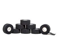 HealiT SuperusGrip™ Cohesive Bandage 1inch-Wide Self-Adhering Performance Athletic Wrap First Aid Tape, Sports Wrap Athletic Tape, Ideal for Stretch Wrist, Ankle Sprains, Swelling - Black - 8 Pack