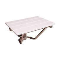 Lightweight bath anti-skid independent flow assist Wide 38CM White Solid Wood Wall mounting grip frame Shower Stool, Elderly / Disabled / Pregnant Women / Simple Modern Stainless Steel Stool Suitable