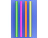 Wow Plastics Inc. Colossal Straw 10" - Neon - 2/650 (1,300/Case)