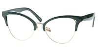 SOOLALA Womens Large Half Frame Cat Eye Reading Glass Unique Eyeglass Frame, Molv, 2.75
