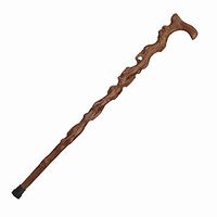 Freedom Redwood Walking Stick, Wooden Elderly Walking Stick/Stable and Durable/Non-Slip Rubber/Comfortable Handle/Help Walking for The Elderly/Length 89cm