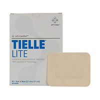 TIELLE Lite Hydropolymer Adhesive Dressing, MTL301EN, 4.25"x4.25", Border, Single Pad
