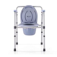 Commode Toilet Chair - Narrow Folding Bariatric Toilet Seat, Heavy Duty Steel 350LBS - Adjustable Height,Suitable for Adults, Handicap, Elderly