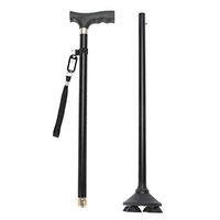 Walking sticks cane with LED light and safety alert, height adjustable aluminum walker walking stick, non-slip lightweight crutches for seniors and disabled