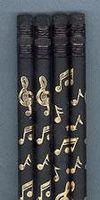 Notes Gold Tone Pencil Pack of 10