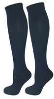 2 Pair Navy Blue Large/X-Large Ladies Compression Socks, Moderate/Medium Compression 15-20 mmHg. Therapeutic, Occupational, Travel & Flight Knee-High Socks. Womens and Mens Hosiery.