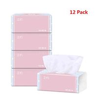 3-Ply Super Soft Facial Tissue,300 Sheets per Box,Household Toilet Paper, Soft Skin-Friendly Paper Towels (Pink, 12 Pack)