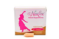 NeuEve Suppository Gold Formula (Level 3) – Hormones Free – for Vaginal Dryness, Painful Sex, Itching, Odor – Natural Moisturizer, Lube & Deodorant (Refrigerate Before Use in Hot Weather)