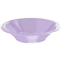 Amscan 43034.04 Party Tableware Plastic Bowls, 7 x 7, Lavender