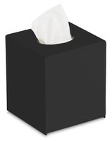 TrippNT 51108 Wall Mountable Cube Kleenex Box Holder, 5" Width x 6" Height x 5" Depth, Black