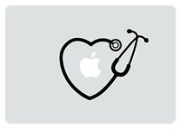 RN Stethoscope heart Apple MacBook Decal, Fits 11"/13" Air and 13"/15"/17" MacBooks