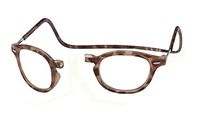 Clic Magnetic Vintage Oval Reading Glasses in Demi Tortoise with Blue Light Filter + A/R Lenses