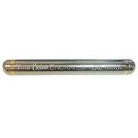 Personalized Lucienne Stainless Steel Single Cigar Holder Tube Case 3D Laser Engraved with Your Custom Text - Birth, Birthday, Anniversary, Christmas, Wedding, (Single Cigar Tube)