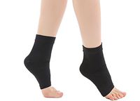 Eforstore Men and Women's Ankle Sleeve Compression Sock For Foot and Heel Pain ,M(7.4"- 9.4"),Black