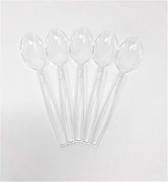 Extra Heavy Duty Full Size Plastic Spoons 1000 Count (Clear)