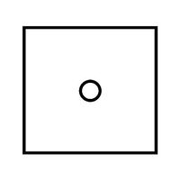 Rena Tabs / Wafer Seals, 13/16" Square (Center Hole), Translucent Paper, for UT-361, T350, Box of 25,000 (fanfolded)