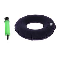 Black Inflatable Wheelchair Donut Seat Cushion Pillow for Bedsores Pregnancy Women - with a Inflator - 300mm