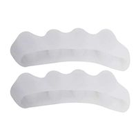 Exceart 2 Pairs Toe Separator for Bunions Plantar Fasciitis Hammer Toes Claw Toes Other Foot Conditions (White)
