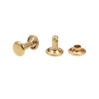 uxcell 20 Sets Double Cap Rivets Round Rivet Fasteners for Leather Craft Decorations 7mm 8mm