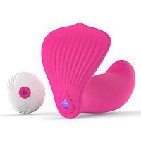 Wireless Portable Massager with Remote Control IP67 Waterproof and USB Rechargeable, 10 Modes (Red)