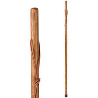Brazos 48" Free Form Pine Wood Walking Stick Hiking Trekking Pole, Tan, Made in the USA