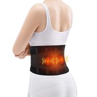Heating Waist Massage Belt, Lumbar Heat Belt Wrap with Vibration, Compression Straps and Waist Splint Support for Lower Back Arthritic Abdominal Pain Relief, Fits Men and Women