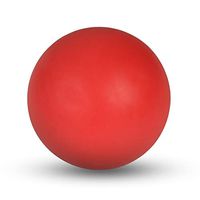 WOVTE Massage Lacrosse Ball for Myofascial Release, Foot, Back, Trigger Point Treatment Ball, Muscle Knot, Yoga Therapy (Red)