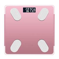 TIZHONG Digital Body Weight Bathroom Scale with Body Tape Measure and Round Corner Design, Large Blue Backlight Display, High Precision Measurements, (Color : Pink)