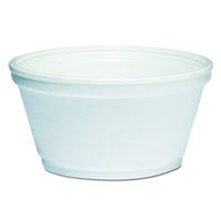 Dart 8SJ20 Foam Container, 8oz, White (Case of 1000)