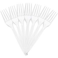 100 Count Disposable Nice Clear Plastic Forks Heavy Duty Bulk