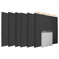 Noble Microfiber Cleaning Cloths, Extra Large 16 x 16 Inches (6 Pack) - Perfect for Cleaning Eyeglasses, Camera Lenses, Tablets, Phones, Car Screens, TVs and Other Delicate Surfaces (Black, 16" x 16")