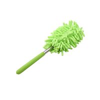 Extendable Magic Cleaning Feather Telescopic Handle Brush Home Dust Removal Tool Microfibre Duster Feather Brush Washable Handle,Green