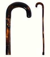 RMS Wood Cane - 36 Inches Natural Wood Walking Stick - Handcrafted Wooden Offset Cane for Men or Women (Round Handle)