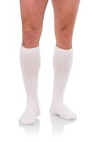 Jomi Compression Socks Mens Collection, 15-20mmHg Cotton 104 (Small, White)