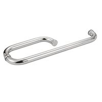 uxcell 425mm 225mm Hole Center L-Shaped Stainless Steel Shower Door Pull Handle