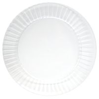Party Essentials N102514 Deluxe Hard Plastic Round Dinner Plate, 10.25" Diameter, Clear (Case of 168)